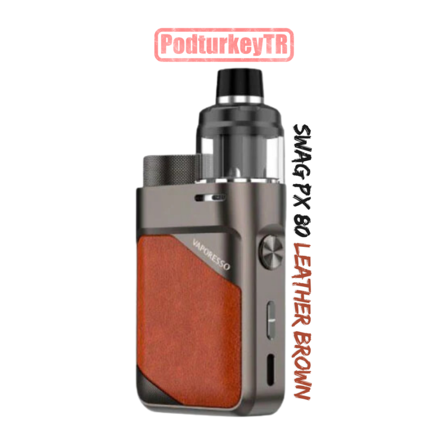 vaporesso swag px80-leather-brown- pod kit- kapıda ödeme sipariş ver - podturkeytr